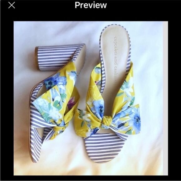 CUPCAKES AND CASHMERE FLORAL MULES.  NEW IN BOX - Picture 4 of 8